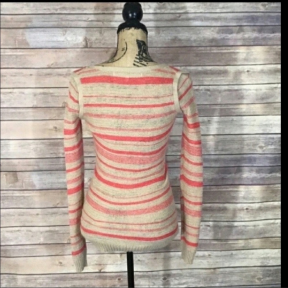 RACHEL Rachel Roy Stripe Knit Long Sleeve Top XS - Picture 3 of 5